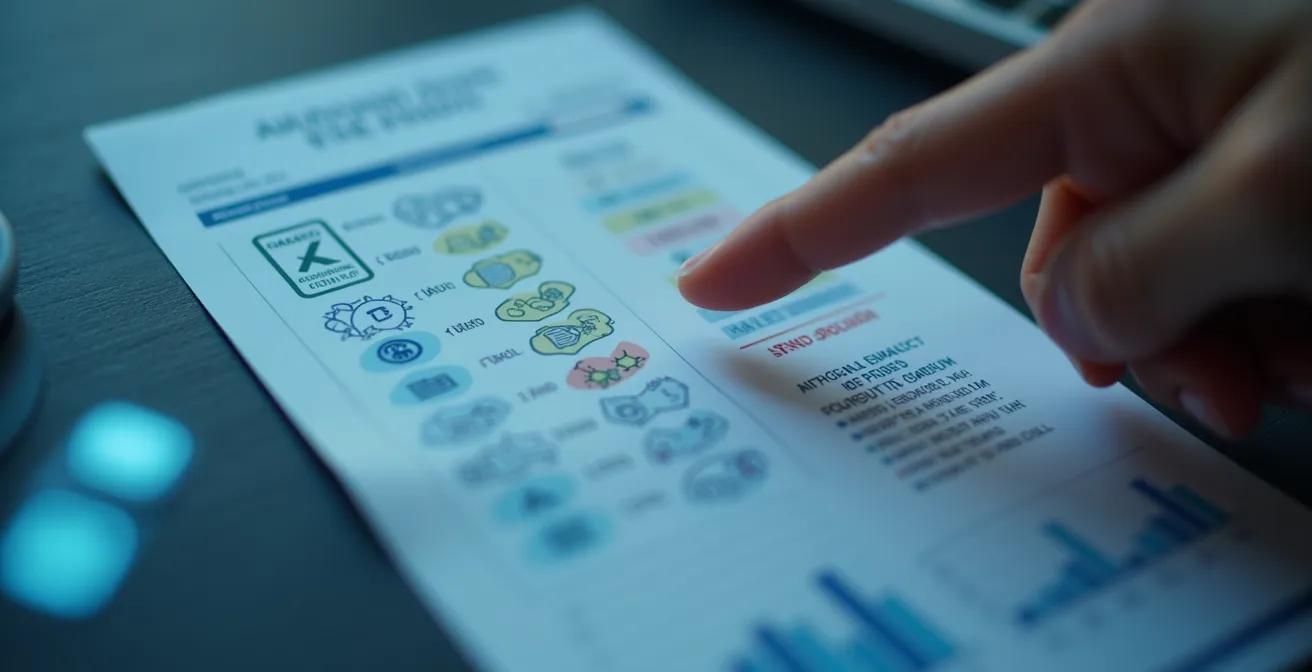 Visualisatie van een energierekening met markeringen op belangrijke controlepunten