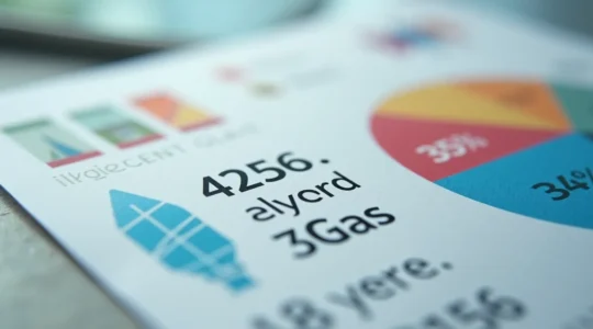 Detailfoto van een energierekening met focus op cijfers en grafische elementen